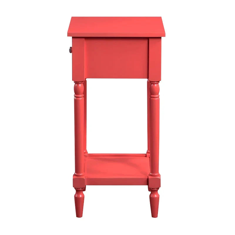 Khloe French Country Accent Table with Shelf and Drawer by Convenience Concepts