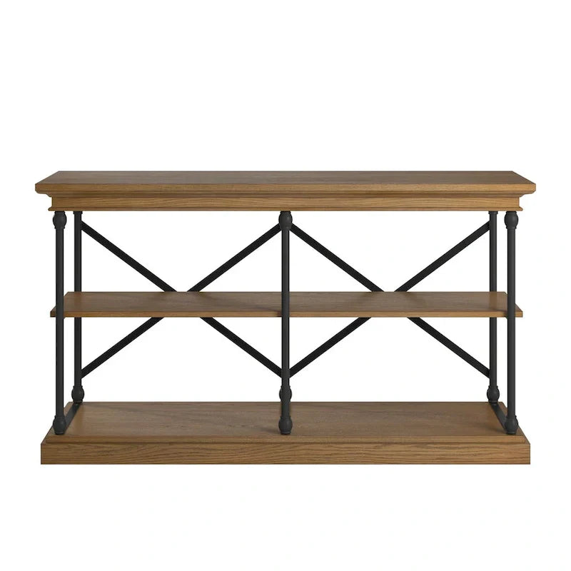 iNSPIRE Q Artisan Barnstone Iron and Wood Entryway Console Table
