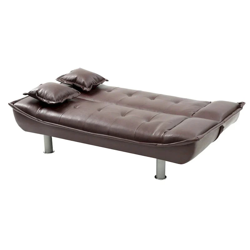 Lionel Faux Leather Convertible Sofa