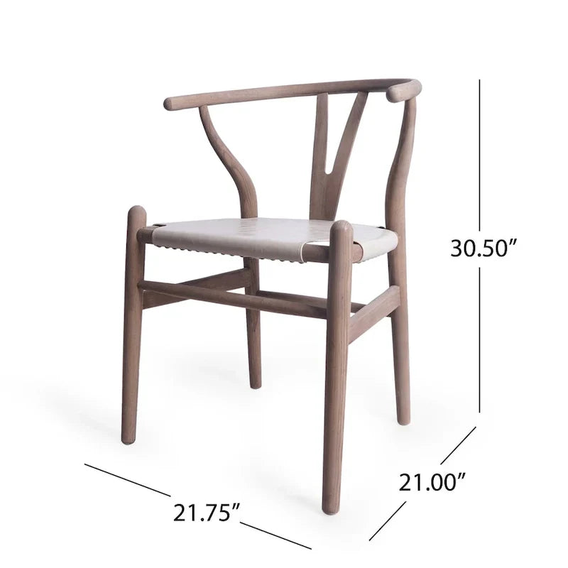 Set of 6 Gessford Ash Wood Dining Chairs by Christopher Knight Home