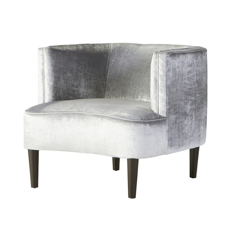 Roundhill Furniture Isla Chenille Oversized Barrel Accent Chair with Armrests for Living Room