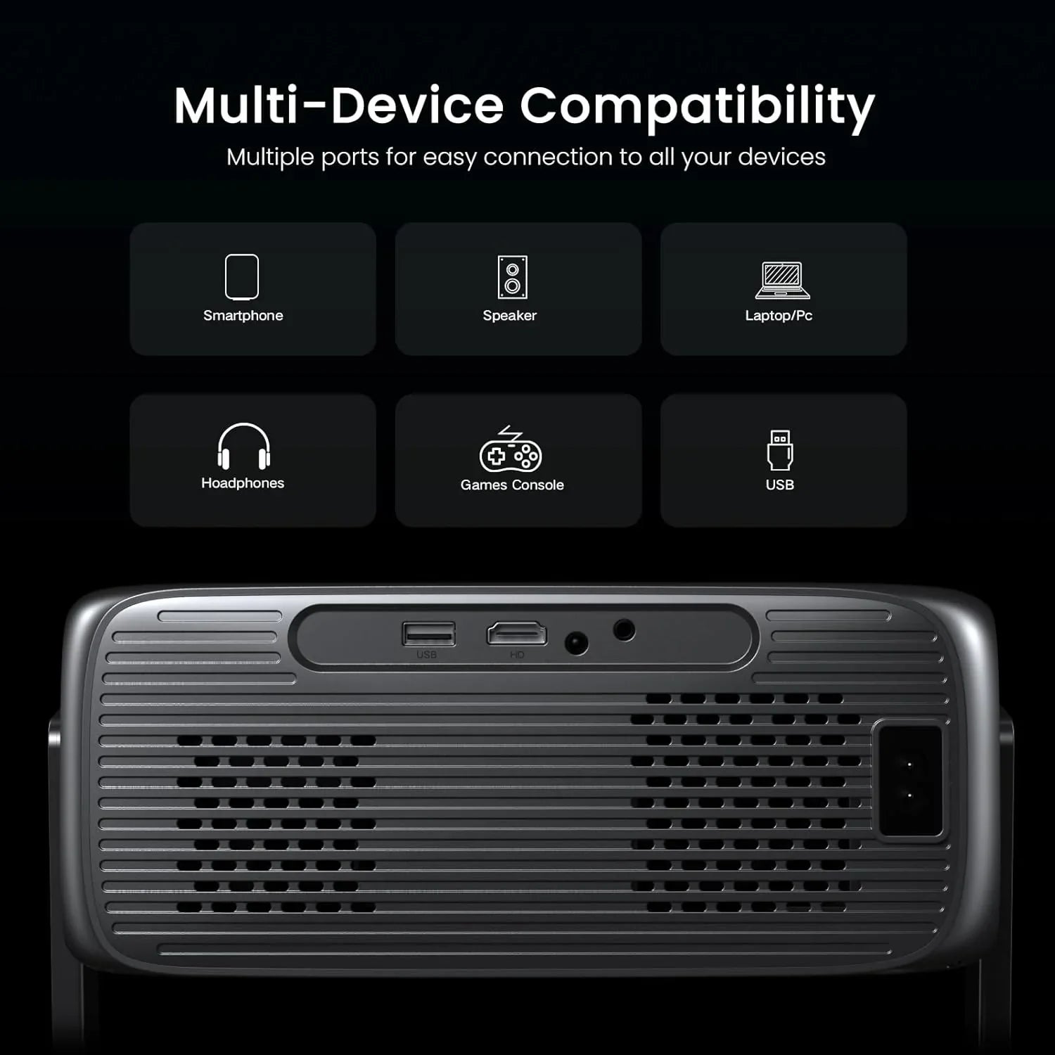 2000 ANSI Official Licensed Google TV Outdoor Projector 4K Decoding, Smart Projector