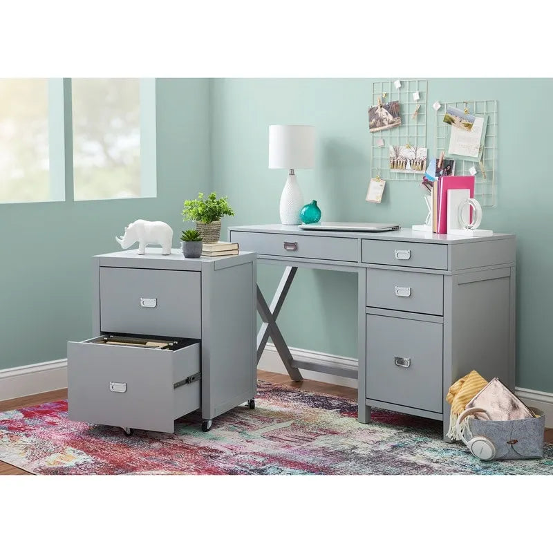 Linon Poppy Side Storage Writing Desk