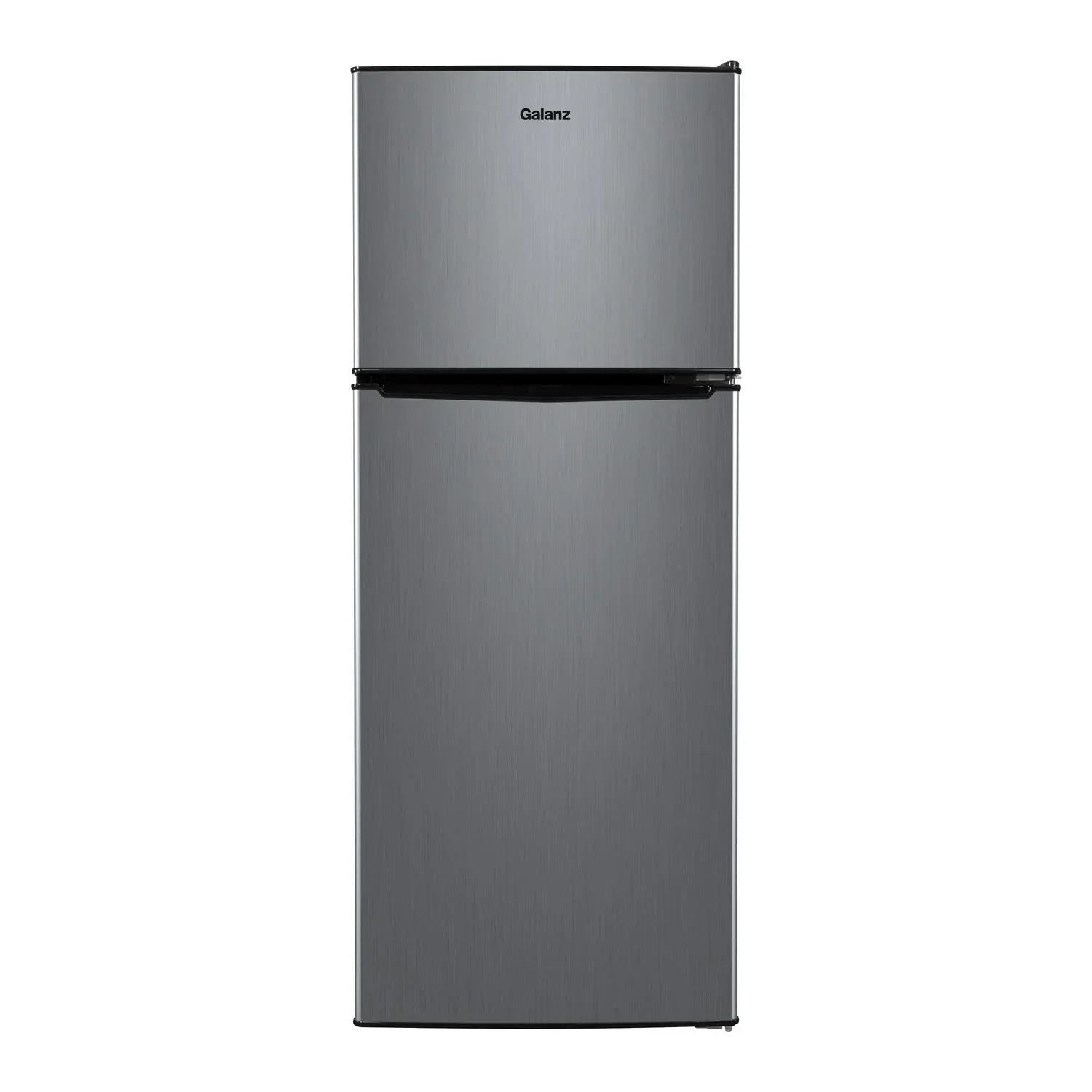 Galanz 4.6. Cu ft Two Door Mini Refrigerator with Freezer, Stainless Steel