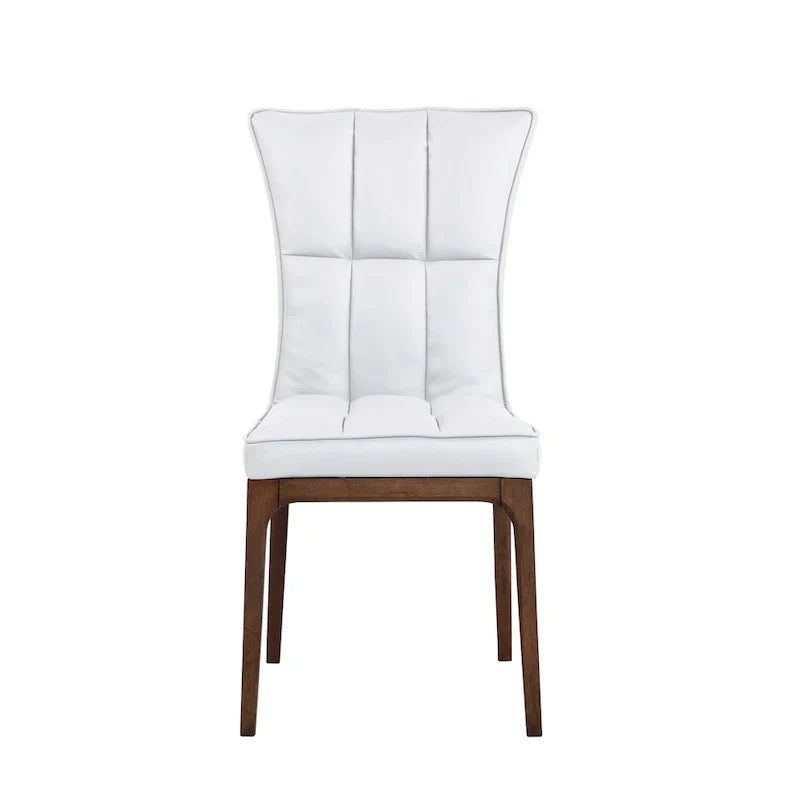 Set of 2 Contemporary Tufted Side Chairs with Sturdy Solid Wood Frame