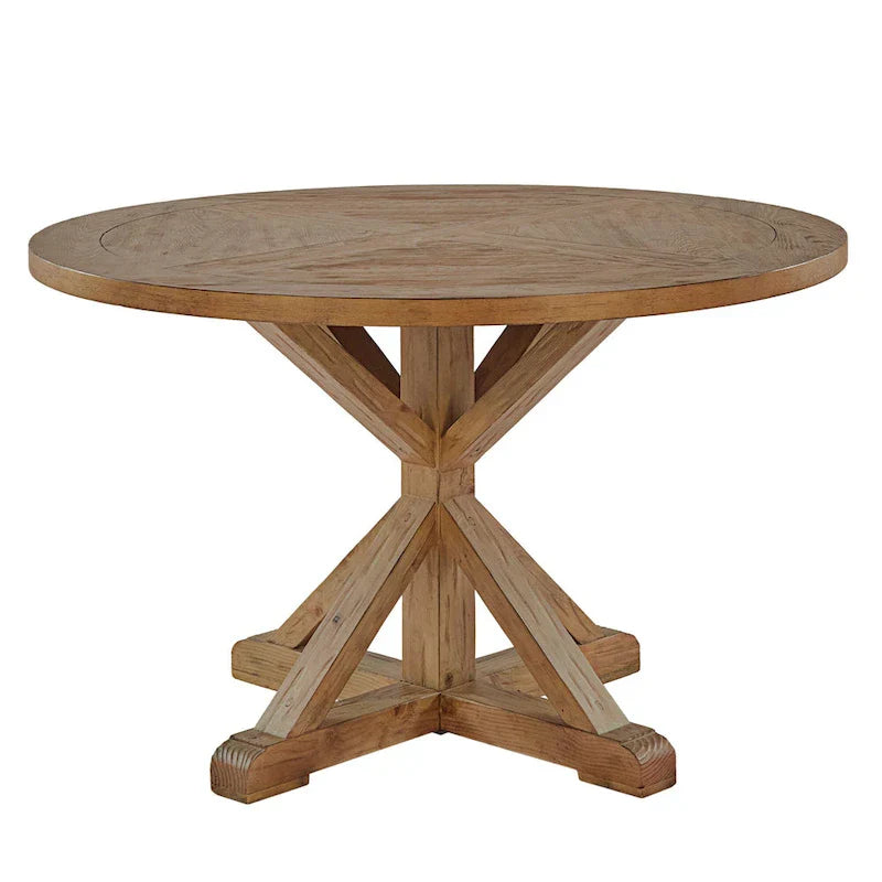 iNSPIRE Q Artisan Benchwright X-Base 48-Inch Round Dining Set