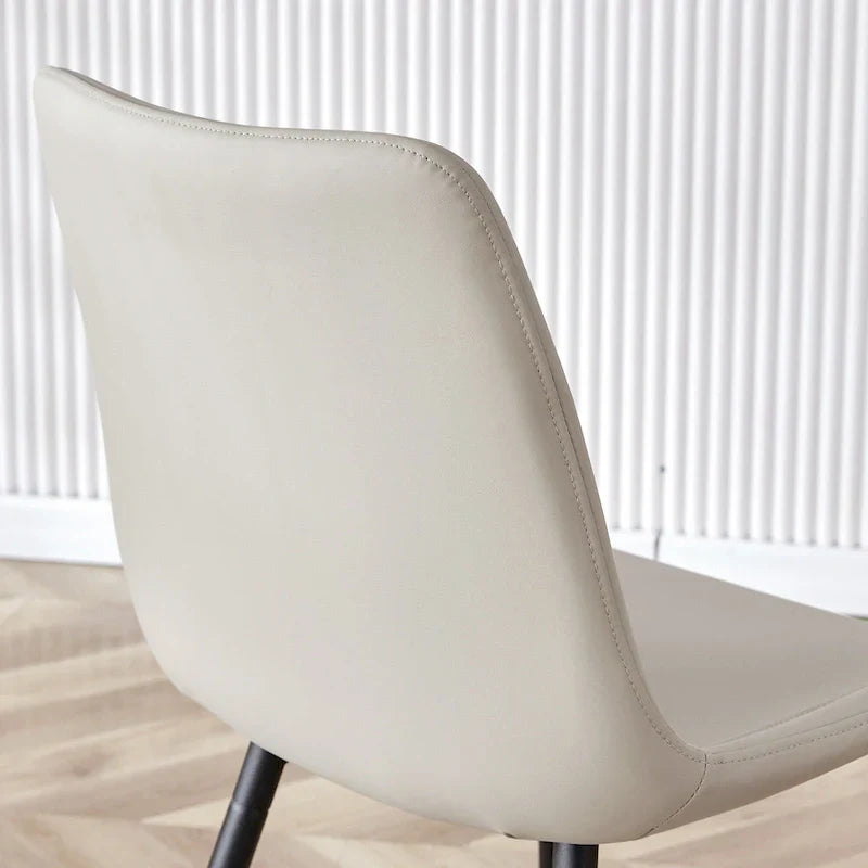 Set of 4 Modern Artificial Leather Dining Chairs for Kitchen