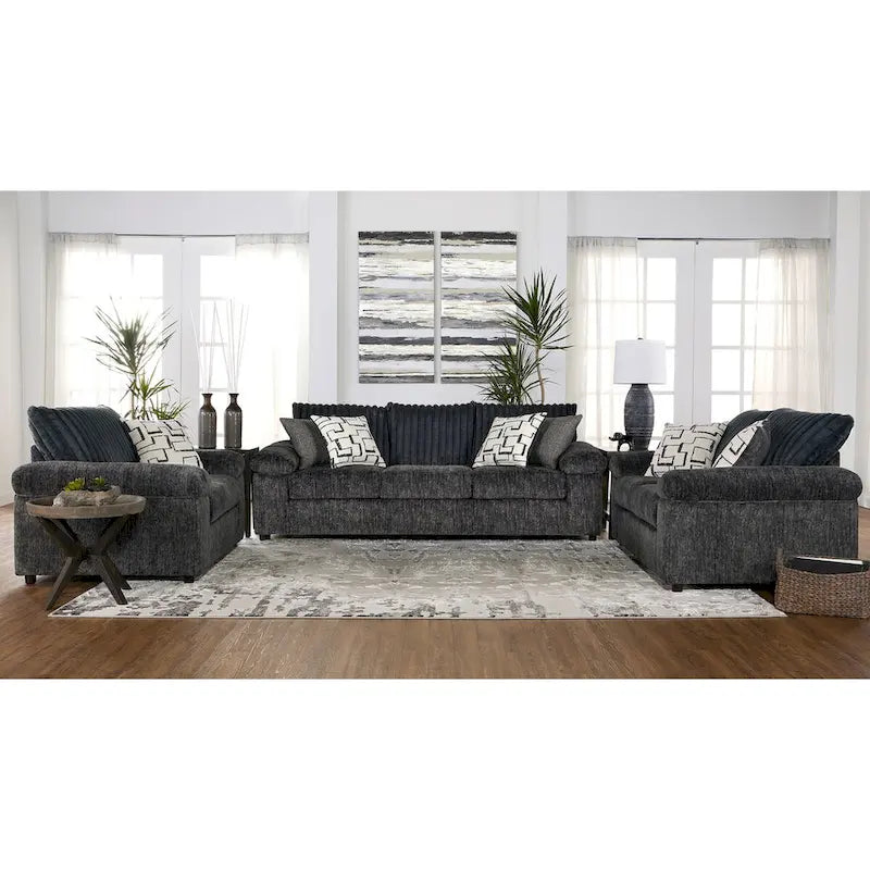 Roundhill Furniture Nason Wide Wale Corduroy Sofa, Loveseat, and Cuddle Chair Collection