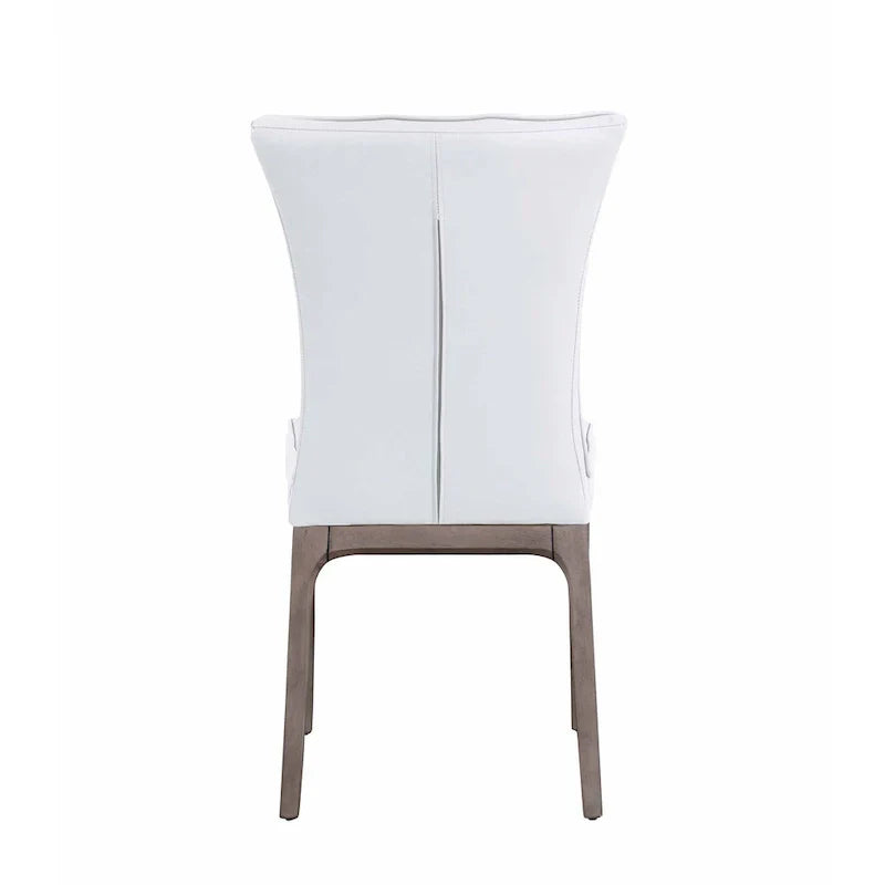 Set of 2 Contemporary Tufted Side Chairs with Sturdy Solid Wood Frame