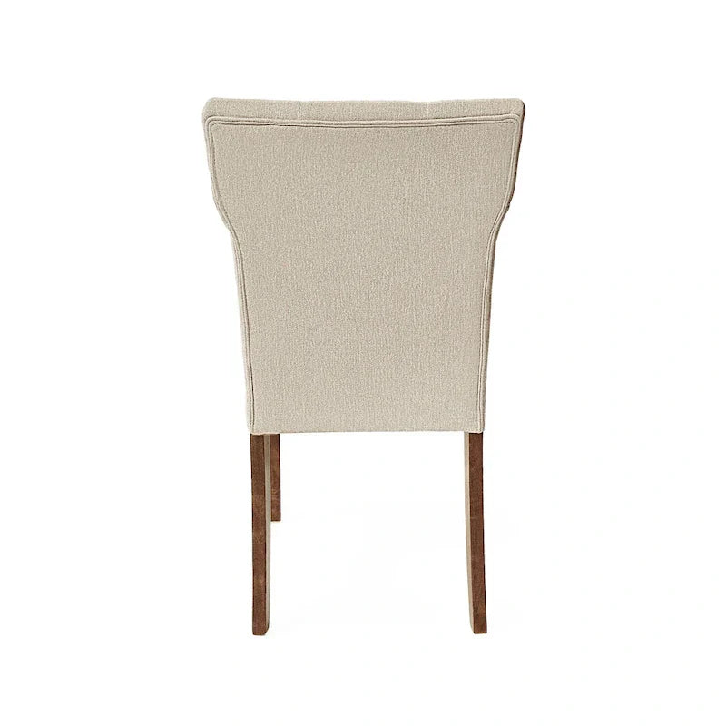 Set of 2 Chastin Farmhouse Upholstered Dining Chairs in Rubberwood by Christopher Knight Home