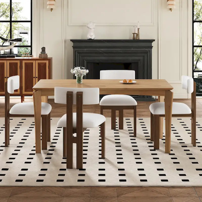 Set of 4 Astura Upholstered Dining Chairs with Iron Frame by Christopher Knight Home