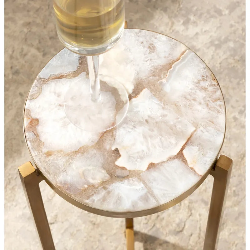 Kate and Laurel Aguilar Glamorous Drink Table - 9x9x23 Inches