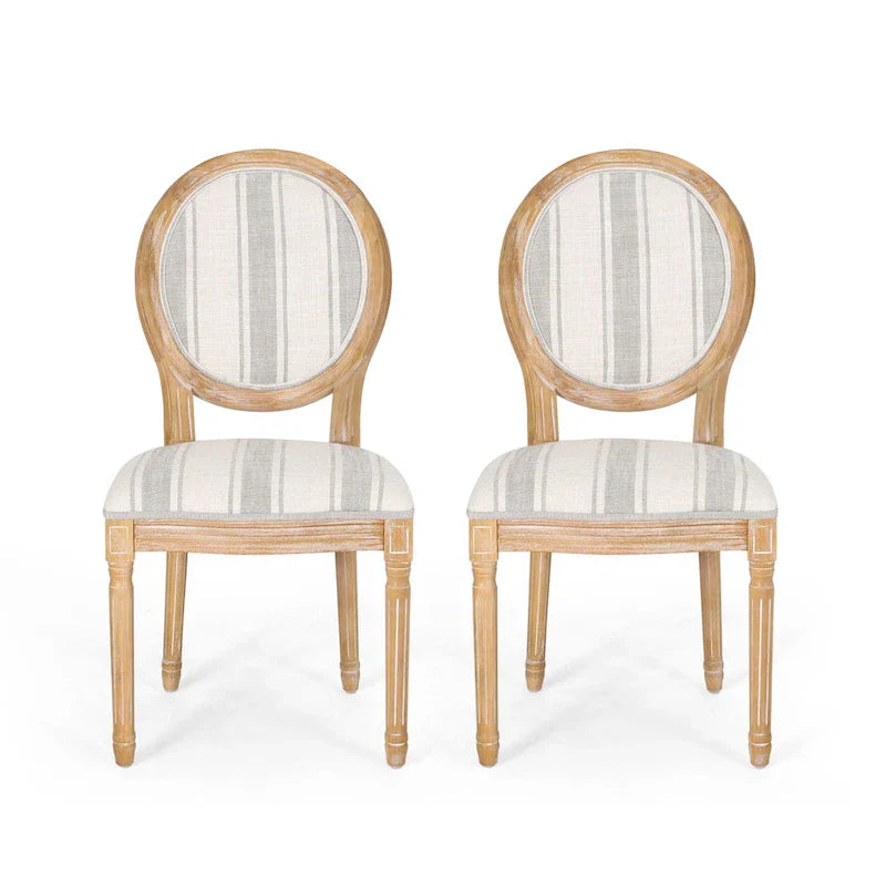 Set of 2 Phinnaeus French Country Fabric Dining Chairs by Christopher Knight Home