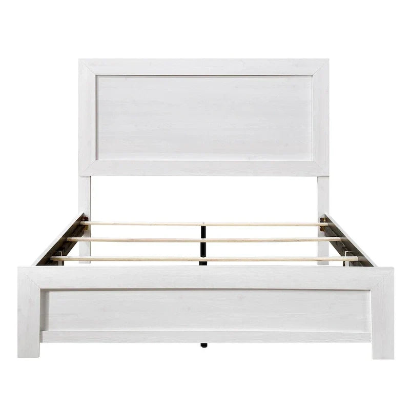 Rustic Farmhouse California King Bed by Eby - White Wood Veneer Finish