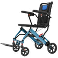 Ultra-Light Portable Folding Wheelchair, Travel-Friendly with Handbrake, 220 lbs Capacity, Ideal for Elderly & Children, 34.232.6 Unfolded Dimensions