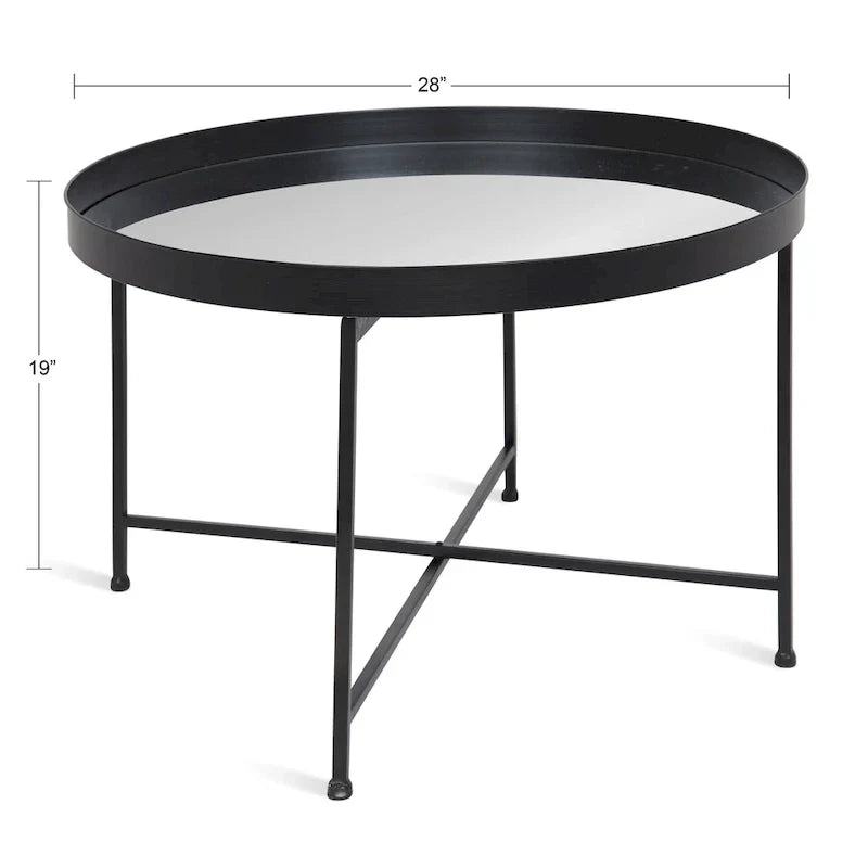 Kate and Laurel Celia 28.25-Inch Round Metal Coffee Table