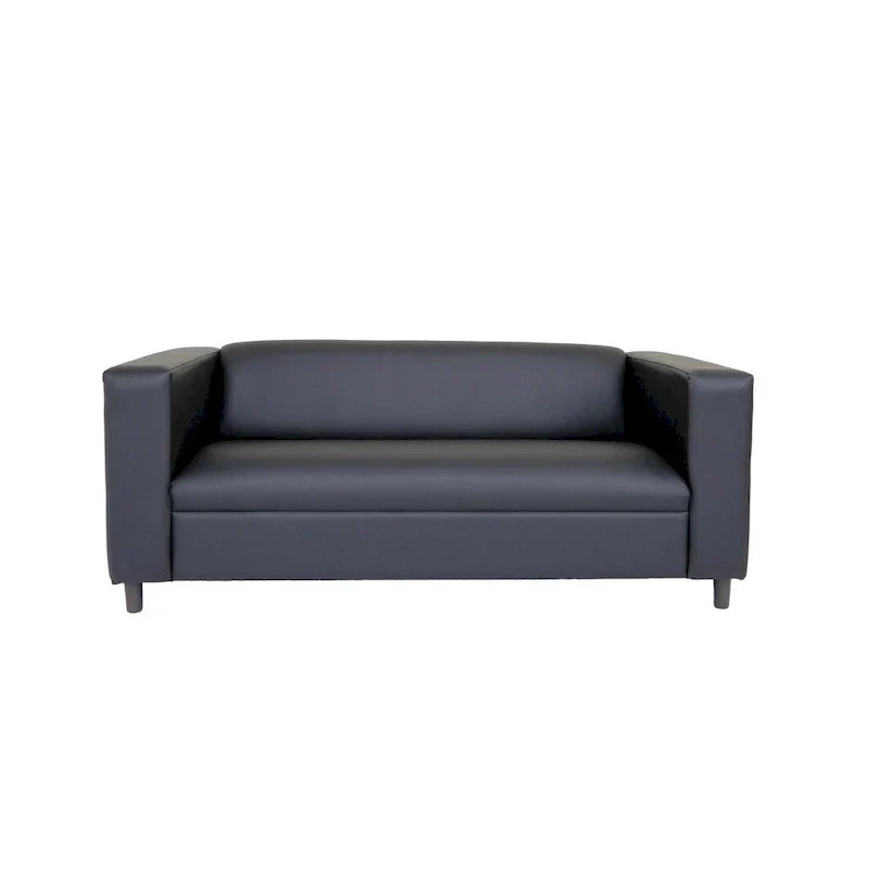 Mid-Century Modern 3-Seater Sofa by Coast to Coast Sofas - Upholstered Faux Leather with Solid Wood Frame