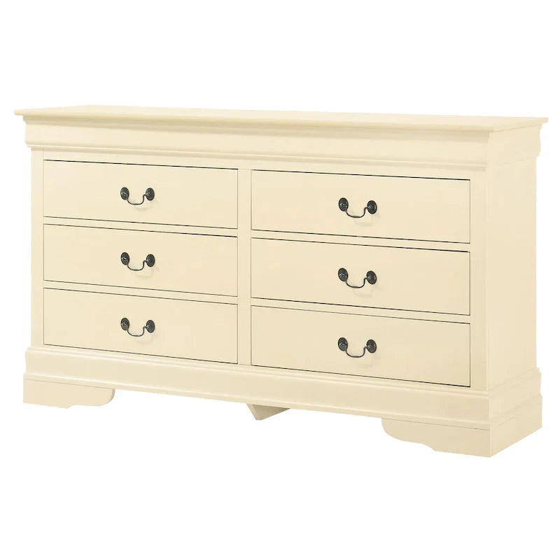 Louis Philippe 6-Drawer Dresser for Bedroom