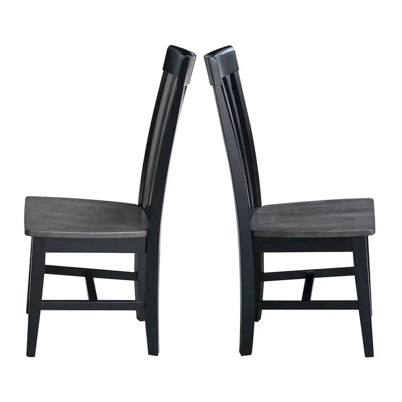 Set of 2 Cosmo Tall Mission Chairs in Solid Wood by International Concepts