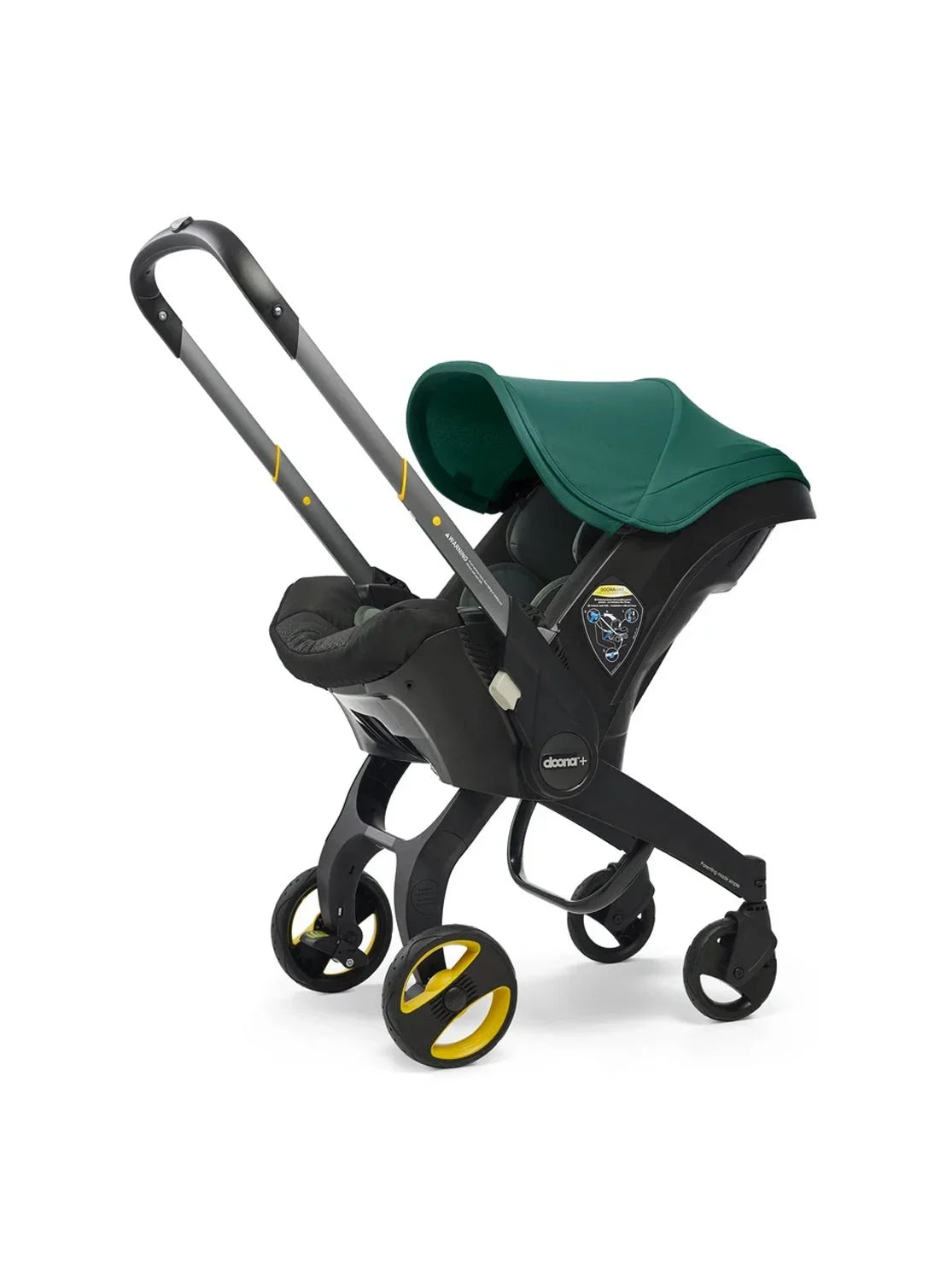 Stroller combination consisting of infant car seat and LATCH base (model year 2025) C Midnight Edition | From car to stroller in seconds, airplane-compatible, including accessory bag