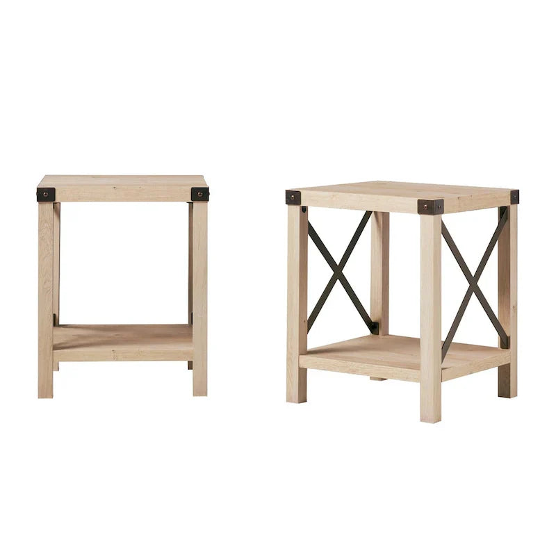 Set of 2 Middlebrook Kujawa 18-Inch X-Side Accent Tables