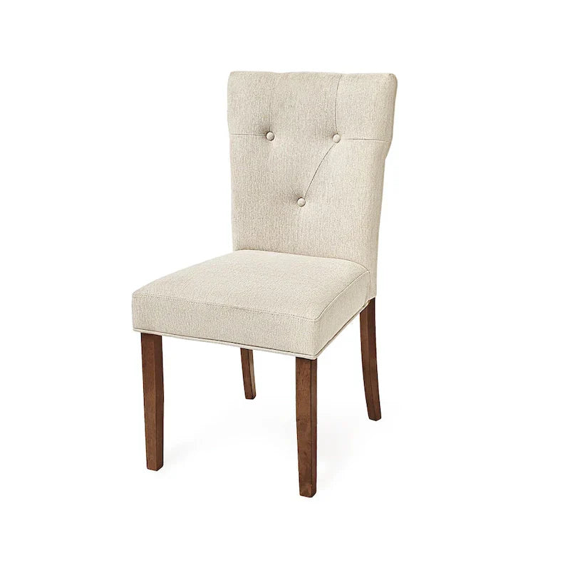 Set of 2 Chastin Farmhouse Upholstered Dining Chairs in Rubberwood by Christopher Knight Home