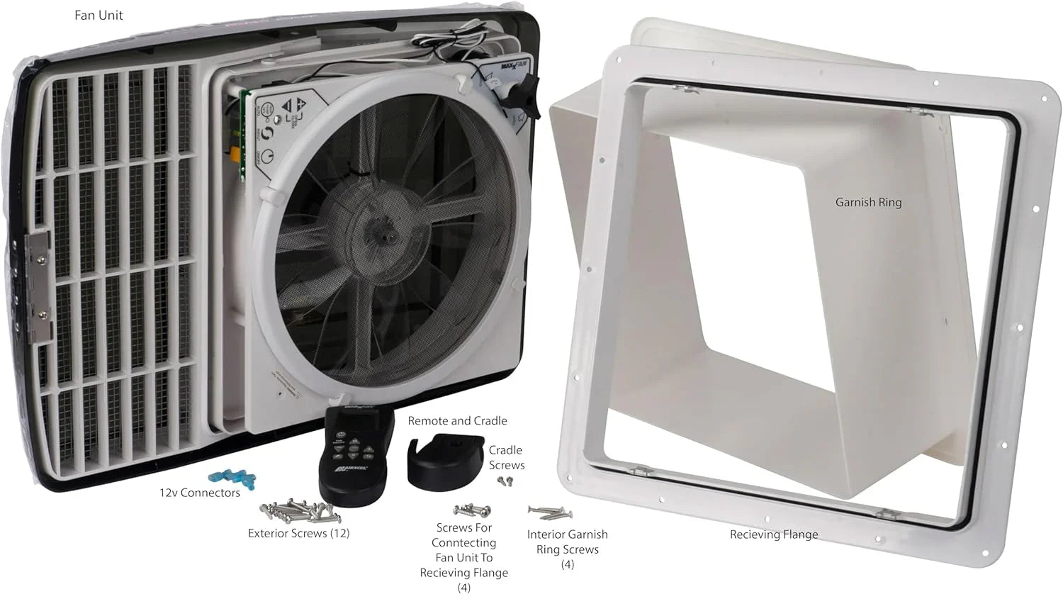Air 00-07500K MaxxFan Deluxe with Remote - Smoke, Black