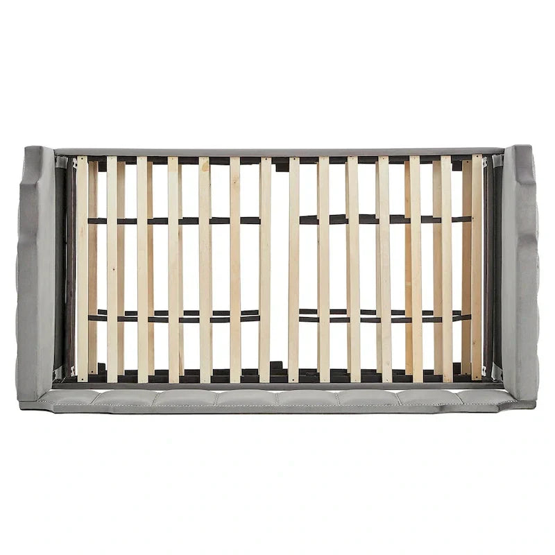 iNSPIRE Q Modern Chareau Glam Grey Velvet Daybed