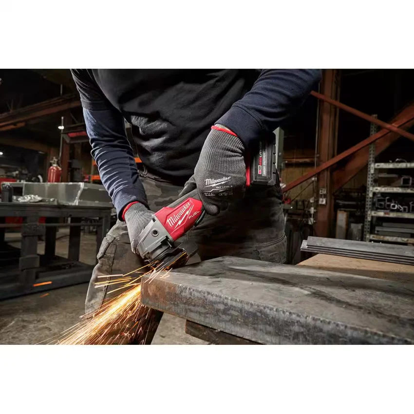 M18 FUEL 18V Lithium-Ion Brushless Cordless 4-1/2 in./5 in. Grinder w/Paddle Switch w/Two 6.0 Ah Battery and Charger