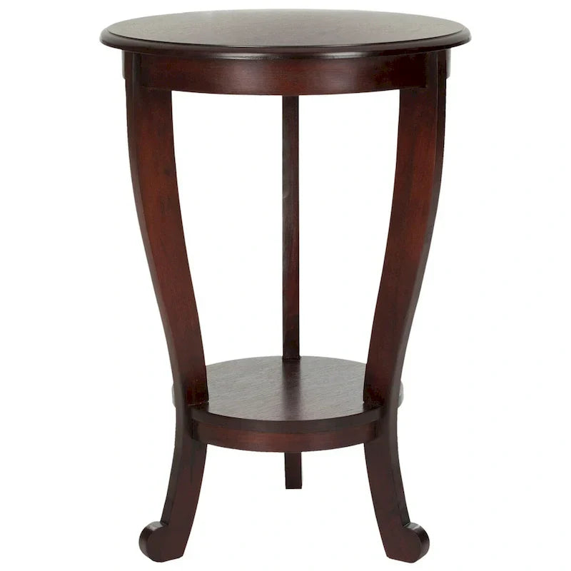 SAFAVIEH Carlotta Grey Pedestal Side Table - Dimensions: 18.1" W x 18.1" D x 26" H