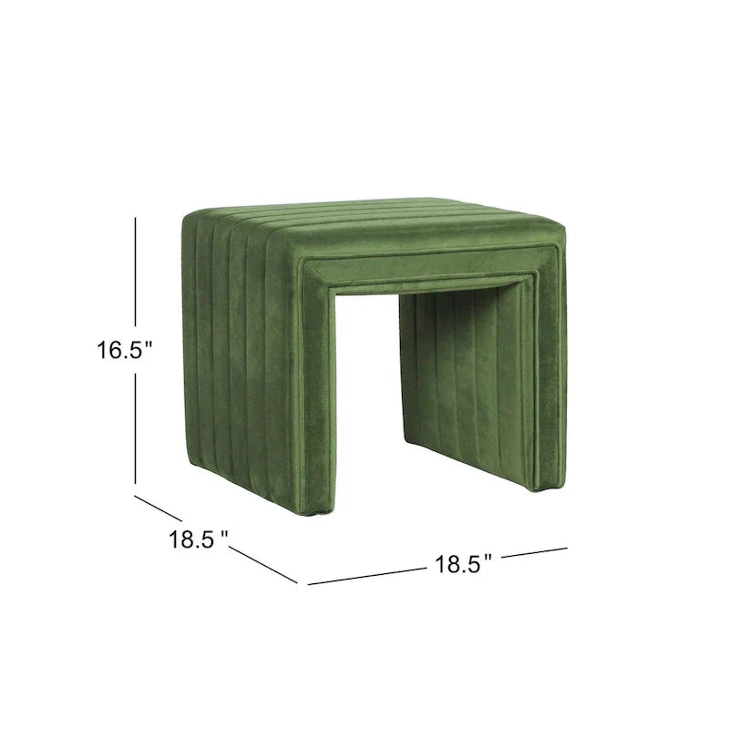 HomePop Contemporary Channel-Designed Ottoman