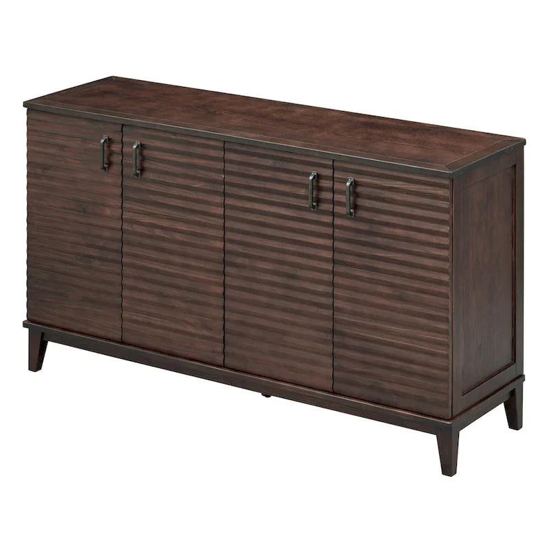 Large 4-Door Sideboard Buffet with Adjustable Shelves for Ample Storage