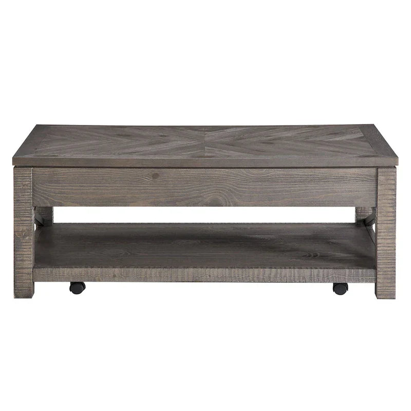 Lift Top Coffee Table with Hidden Storage and Shelf