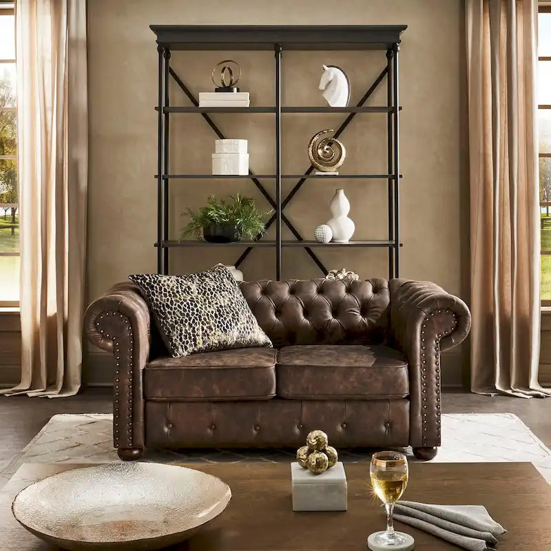 iNSPIRE Q Artisan Knightsbridge Tufted Chesterfield Loveseat