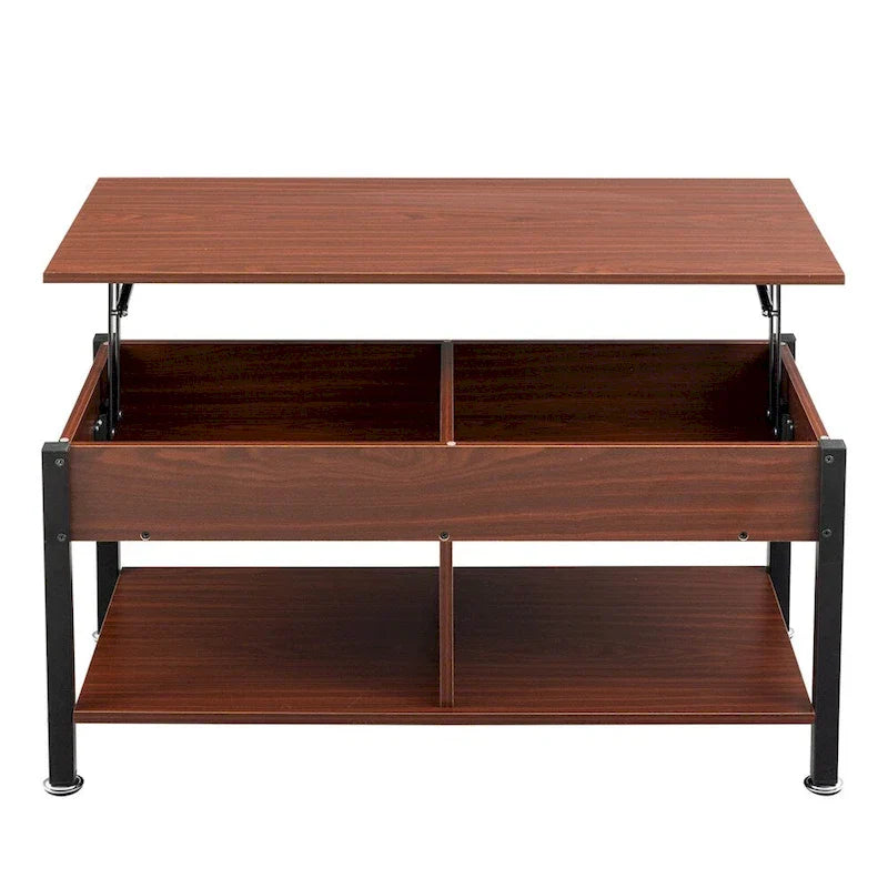Metal Coffee Table with Lift-Top and Concealed Storage