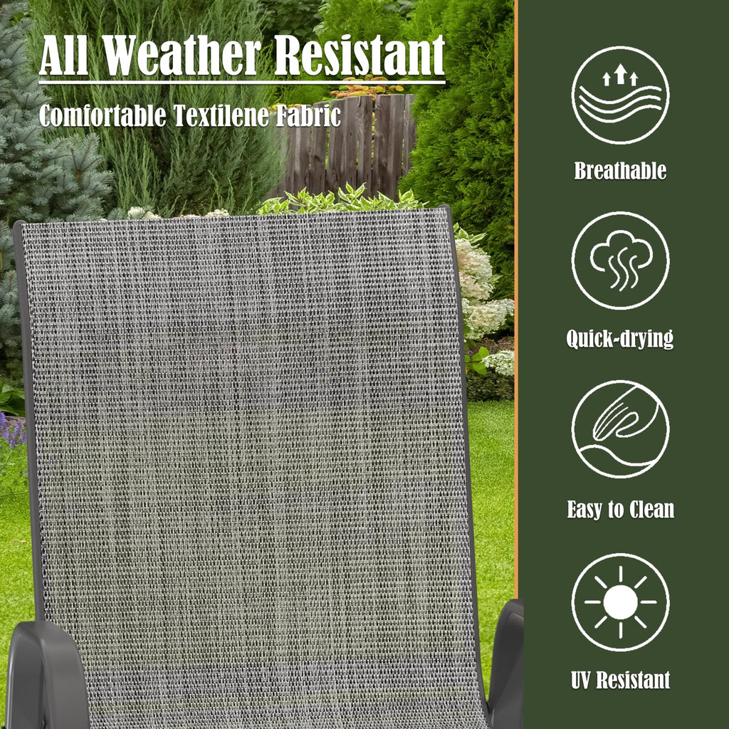 Amopatio Outdoor Dining Set of 5, Patio Table and Chairs Set