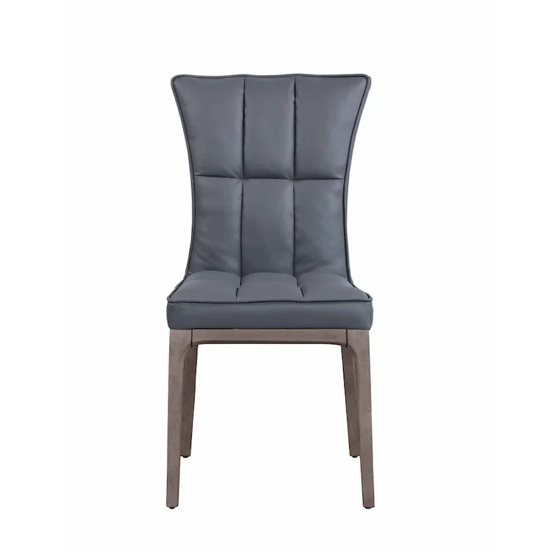 Set of 2 Contemporary Tufted Side Chairs with Sturdy Solid Wood Frame