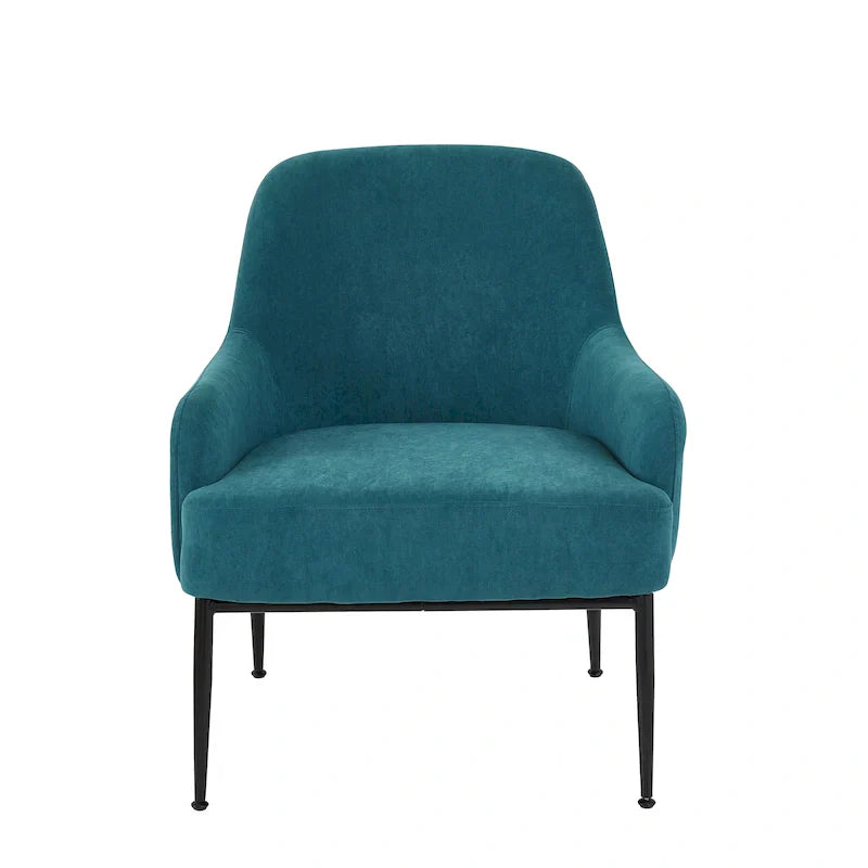 Mid-Century Velvet Accent Chair with Slope Arms