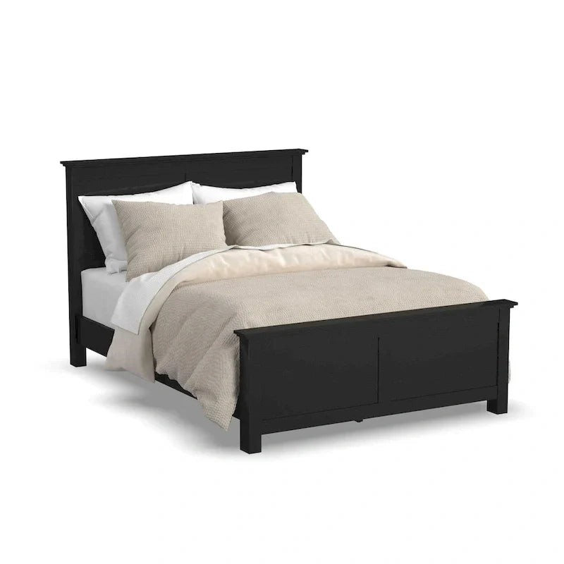 Homestyles Oak Park Black Wood Queen Bed and Nightstand Set - 2 Pieces