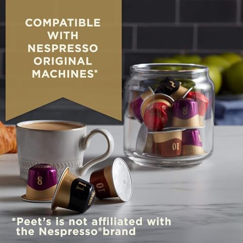 2025 Peet’s Coffee  Dark Roast Espresso Pods  Nerissimo Intensity 11  100 Count (10 Boxes of 10 Espresso Capsules)