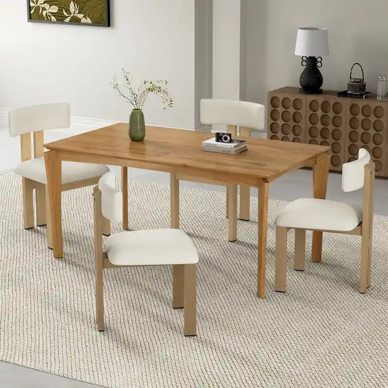 Set of 4 Astura Upholstered Dining Chairs with Iron Frame by Christopher Knight Home