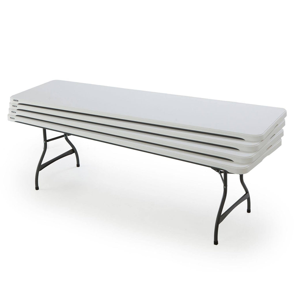 Lifetime 4-Pack Commercial Stacking 8 ft Folding Table �?White (80344)