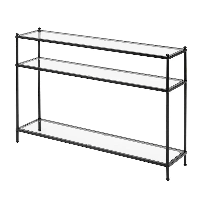 Royal Crest 3-Tier Glass Console Table by Convenience Concepts