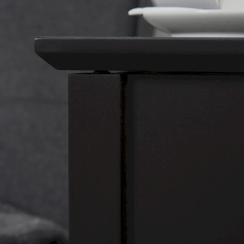 HOMCOM Flip Top End Side Table with Cabinet and Bottom Shelf – Stylish Storage Solution for Bedroom
