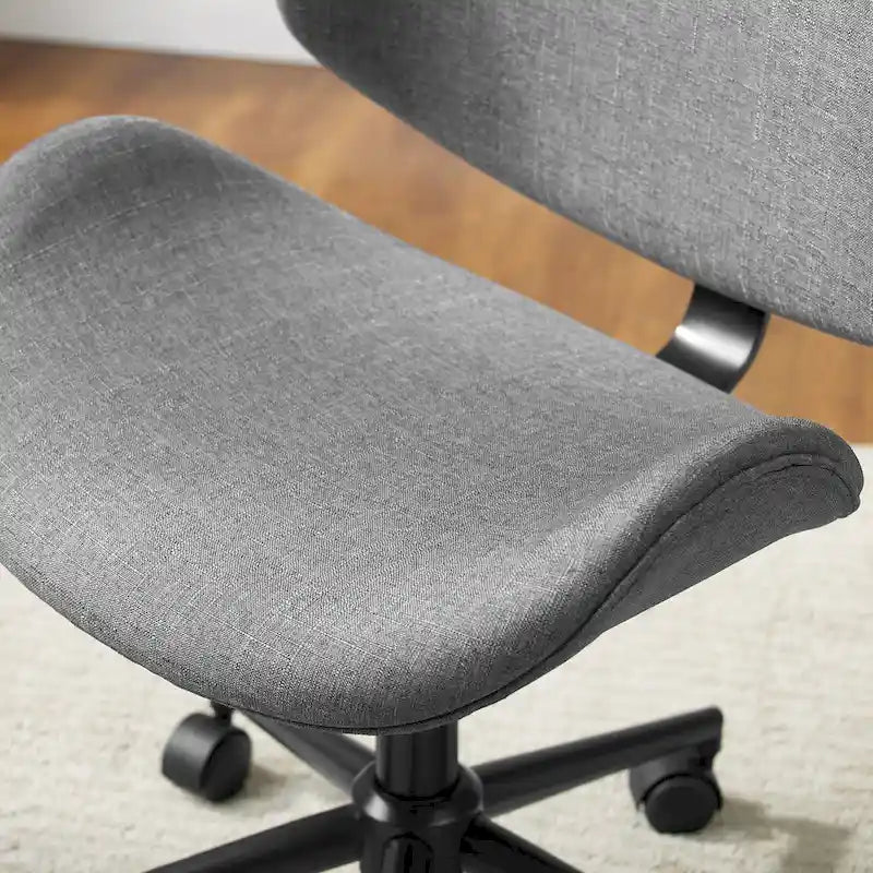 Mid-Century Modern Adjustable Office Chair with Swivel & Casters