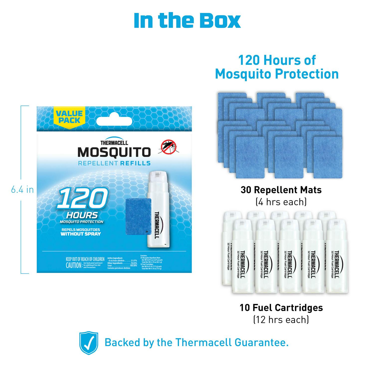 2025 Thermacell Mosquito Repellent Refills with 120-Hour Mosquito Protection, 10 Pack