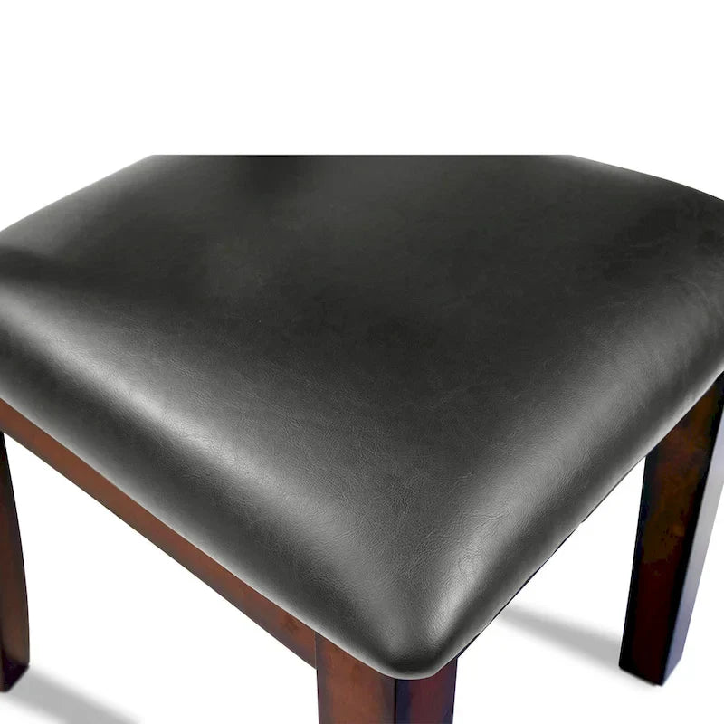 Set of 2 Paur Farmhouse Brown Wooden Dining Chairs by Furniture of America