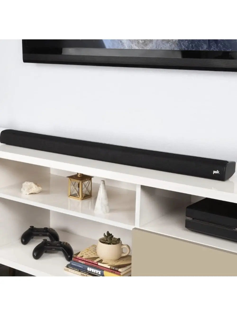 Polk Audio Signa S2 Low Profile TV Sound Bar, Works with 4K & HD TVs, Wireless Subwoofer, Includes HDMI & Optical Cables, Bluetooth Enabled, Black