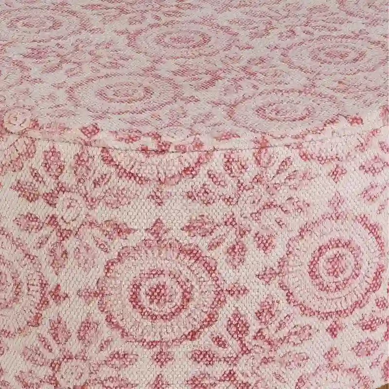 Shantanu Pink Bohemian Wooden Stool