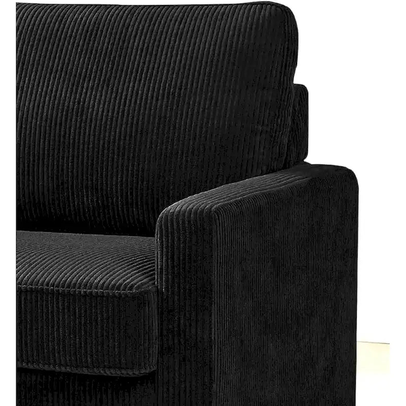 Manchester 70-Inch Square Arm Sofa Bed in Polyester Corduroy